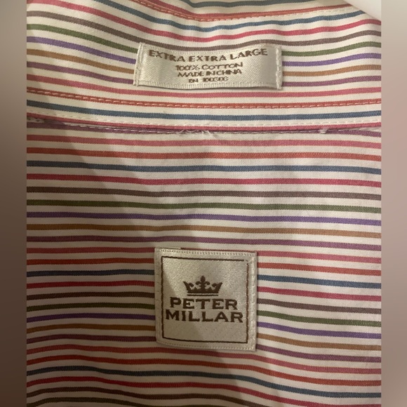 Peter Millar Shirt Mens Large Multicolor Plaid Button Up Short Sleeve Casual - Picture 2 of 7